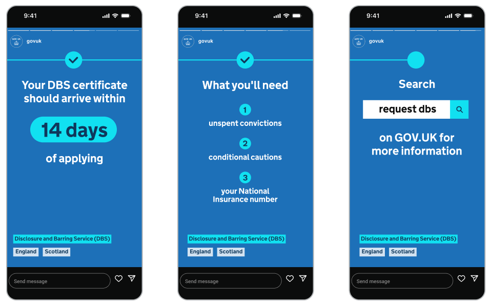 Dot use examples - Graphic device - GOV.UK Brand Guidelines